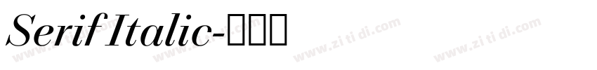 Serif Italic字体转换 Serif Italic字体转换